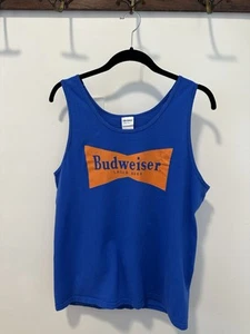 Vintage 1990s/80s Budweiser Lager Beer Tank In Blue And Orange Sz M - Picture 1 of 5