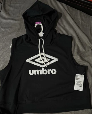 Moletom com capuz Umbro sem mangas feminino tamanho XX-grande preto novo - Imagem 1 de 2