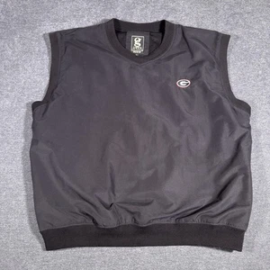 Vintage Georgia State Bulldogs Gear for Sport Men's Windbreaker Black Vest XL - Picture 1 of 7