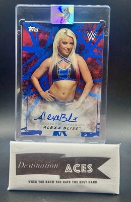 ALEXA BLISS - 2018 Topps WWE en tarjeta autógrafo azul/50 ¡Coincidencia de color automática! Foto 1 de 3