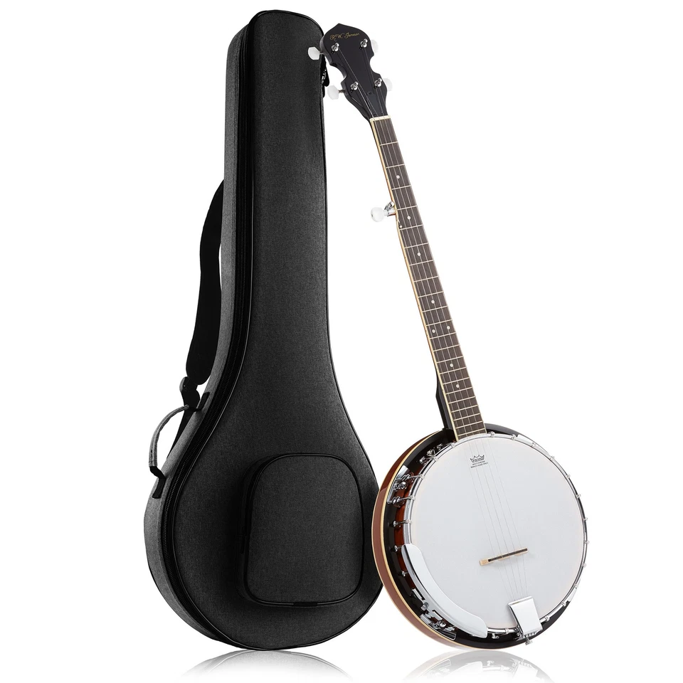 5-String Banjo Guitar 24 Bracket with Closed Solid Back and Geared 5th Tuner - Image 1 of 4