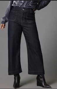 Jean Maeve The Colette corto pierna ancha color oscuro mezcla de algodón 31 - Imagen 1 de 7