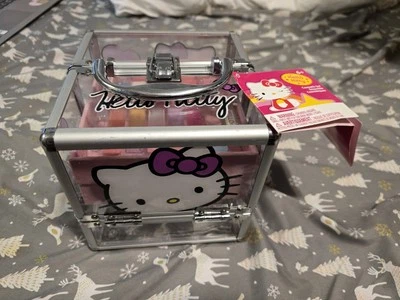 Juego de Maquillaje Cosmético Estuche Tren Hello Kitty (Townley) ¡En su mayoría Nuevo! Cool Case! Foto 1 de 4