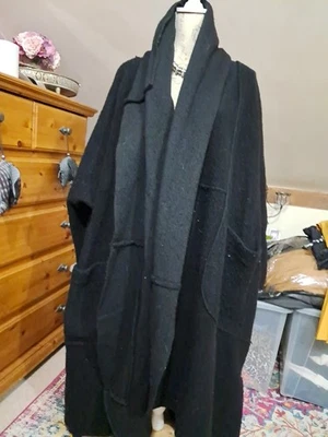 Amazing Lagenlook Black(like Boiled Wool Fabric)size 26 28 - Image 1 of 4