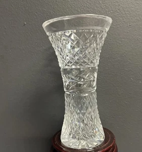 Waterford Crystal Retired Glandore Flower Vase No Box 6” Tall - Picture 1 of 9