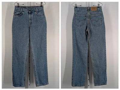 Vintage 80s Levi's 505 Orange Tab 27 x 27 Jeans Denim Blue Fade Straight Leg USA - Image 1 of 4