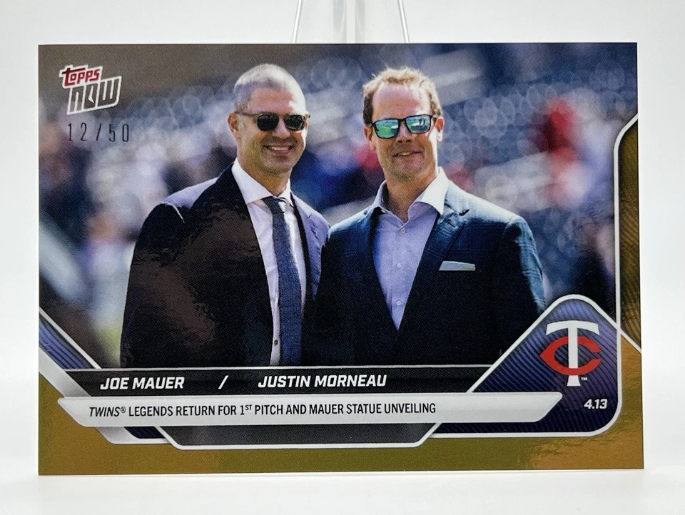 2025 Topps Now #68 Joe Mauer Justin Morneau lámina de oro paralelo 12/50 Foto 1 de 1