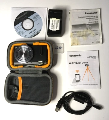 Panasonic LUMIX DMC-ZS40 18.1MP Digital Camera Silver w/ Accessories (WORKING) - Image 1 of 4