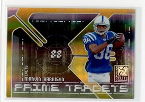 2006 Donruss Elite #PT-7 Marvin Harrison Prime Targets Gold #/1000 - Picture 1 of 2