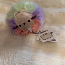 Authentic GUND 6050450 Pusheen Pusheenicorn Pom 4in Keyring Plush Toy Doll