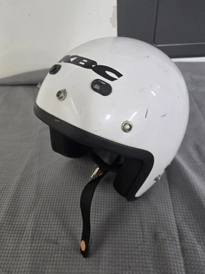 KBC TK-110 Open Face Motorcycle Helmet White Medium DOT Snell - Image 1 of 4