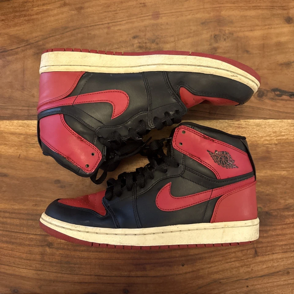 Air Jordan 1 correa alta Bred #342132-061 con caja original talla 7,5 40,5 Foto 1 de 4