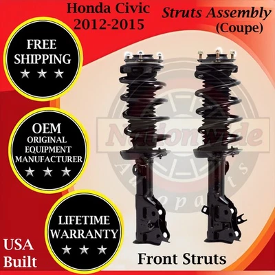 Puntal delantero Gabriel genuino OEM para Honda Civic 2012-2015 cupé garantía de por vida. Foto 1 de 4