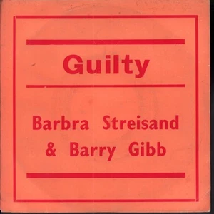 Barbra Streisand and Barry Gibb Guilty 7" vinyl USA Columbia 1980 issued with us - Picture 1 of 4