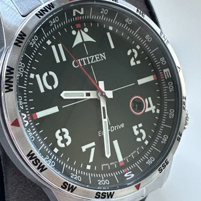 Citizen Eco-Drive AVION 不锈钢男士腕表 BM7551-50X X MSRP $325 — 第 1/4 张图片