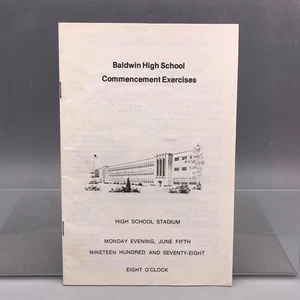 Baldwin High School Pittsburgh Graduation Program 1978 - Picture 1 of 1