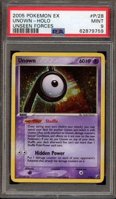 Pokemon Unown EX Unseen Forces Holo Rare #P/28 PSA 9 Mint - Image 1 of 2
