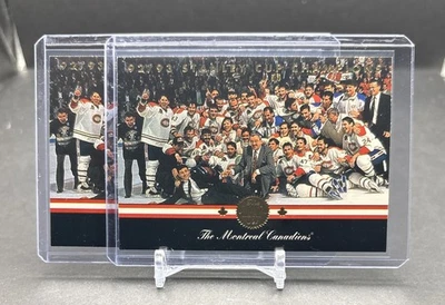 Lote (2) 1993-94 Hoja NHL Hockey #100 Patrick Roy Canadians Stanley Cup MVP Foto 1 de 2