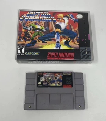 Captain Commando (Super Nintendo SNES, 1995) Cart & Case Authentic Tested - Image 1 of 4