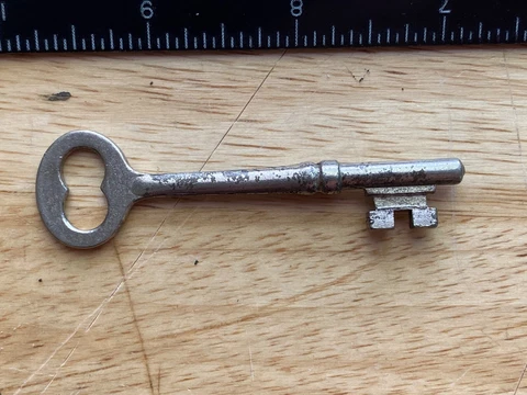 Antique Corbin  Mortise Lock Skeleton Key M1  Antique Door Key Corbin M 1 Cover