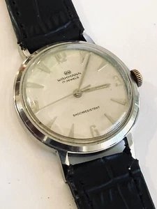 Vintage Rare Mens Wakmann 17J Swiss Manual Stainless Steel NOT Running - Picture 1 of 13