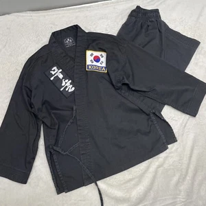 Sang Moo Sa Martial Arts Youth Gi Sz 1 Black MMA Mixed 2pc Jiu Jitsu Taekwondo * - Picture 1 of 15