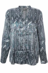 Vero Moda Zilla Satinbluse Bluse Shirt Tunika Longsleeve Damen Langarm Grau - Bild 1 von 4
