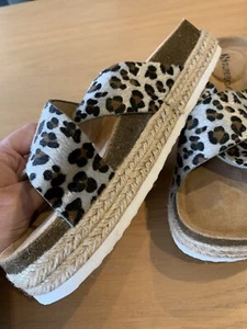 superga verra pelle leopard sandals 40 Uk 8 - Picture 1 of 12