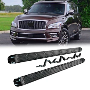 Running Boards for Infiniti QX80 QX56 2011-2023 Side Steps Nerf Bar Aluminum - Picture 1 of 15