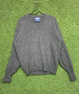 Pendleton Shetland Wool Sweater Mens XL Gray Hand Washable Pullover Knit Casual - Image 1 of 4