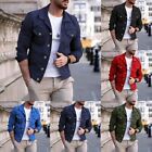 Sale High Quality Mens Jacket Coat Regular Slim Fit Solid Color 5 Color