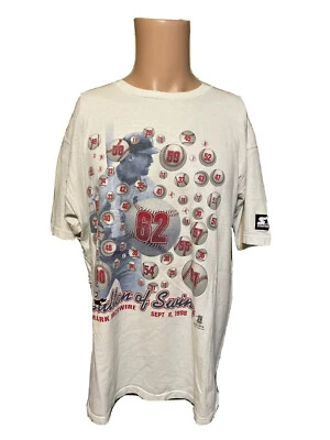 DISTRESSED Vintage 1998 STARTER Mark McGwire St. Louie Cardinals Shirt Sz Large - Image 1 of 4