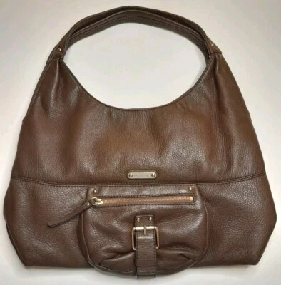 Bolso de Hombro MICHAEL KORS Fulton Marrón Oscuro SUAVE Cuero Guijarro Bolso Hobo Usado en Excelente Condición  Foto 1 de 4