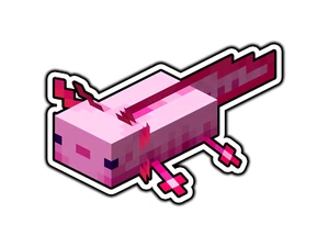 #1303 Axolotl Block Welt Aufkleber Vinyl Decal gestanzt Auto Laptop - Bild 1 von 1