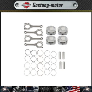 4Pack Connecting Rod & Piston Kit For Hyundai Kia Accent Rio 1.6L DOHC 2012-2016 - Foto 1 di 10