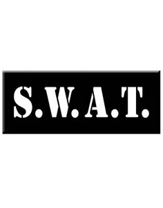 SWAT Iron On Applique Costume Police Task Force Accessory 1 inch x 2.5 inch - Picture 1 of 2