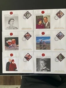 COOK ISLANDS 2011 QUEEN LIFETIME OF SERVICE 6v x 6 FIRST DAY COVERS - Picture 1 of 1