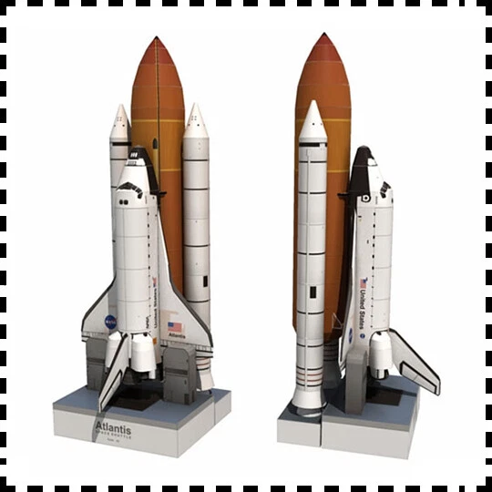 1:150 Scale US Space Shuttle Atlantis DIY Handcraft PAPER MODEL KIT - Image 1 of 1