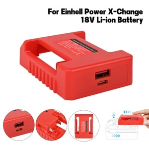 For Einhell Power 18V Battery Adapter Mount Holder W / Type C USB Power Chargers - Picture 1 of 12