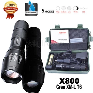 5000LM X800 Shadowhawk CREE T6 LED Flashlight Torch G700 Taschenlampen Lade Set - Bild 1 von 7