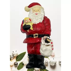 Santa Claus Refrigerator Magnet Vintage Christmas Holiday Decor - Picture 1 of 7