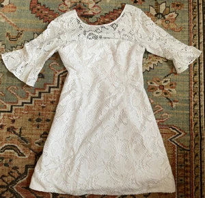 Nuevo $278 Lilly Pulitzer Allyson Encaje Calce Llamarada Vestido Resort Blanco Talla 8 - Imagen 1 de 6