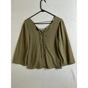 Blusa informal con cordones manga campana grande para mujer Miley + Molly Top - Imagen 1 de 7