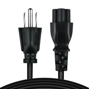 Cable de alimentación de CA UL 3 clavijas 6 pies 125v/250v 10 amperios 18AWG IEC320 C5 a NEMA 5-15P - Imagen 1 de 6