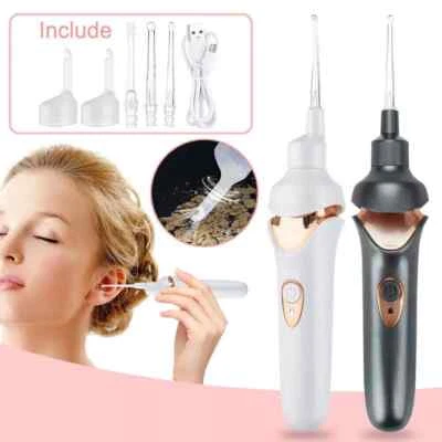 Ear Wax Remover USB Rechargeable LED Light Electric Vacuum Ear Cleaning Tool Kit - image 1 of 4