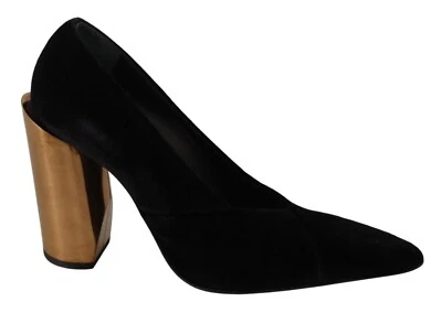 Sapatos femininos JIL SANDER couro preto camurça salto bloco UE36/EUA 5,5 US$ 700 - Imagem 1 de 4