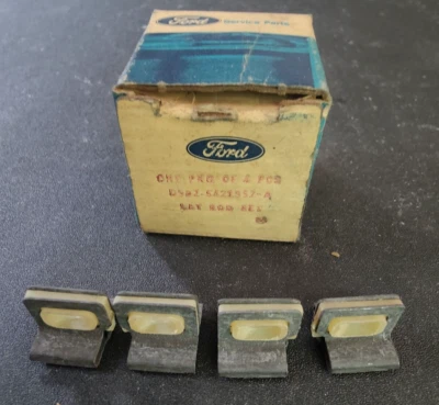 Retenedores de varilla de pestillo de puerta Ford Mustang 1980-89 4X Ford D9BZ-54219552-A nuevo de fábrica Foto 1 de 2