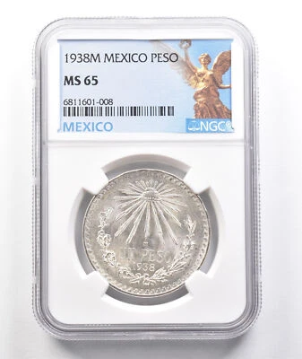 1938 M Mexico Peso MS65 NGC *3583 - Image 1 of 3