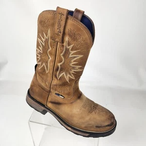 Tony Lama TW3414 Boom 11" Mens Work Boots Brown Waterproof EH Size 10.5 EE - Picture 1 of 10