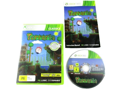 Terraria XBOX 360 Classics PG PAL R4 Re-Logic Console Version 2015 Tested Manual - Image 1 of 4